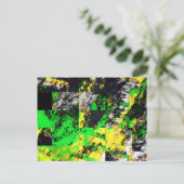 Verbluffend groen geel Abstract fijn kunstwerk Briefkaart (Staand voorkant)