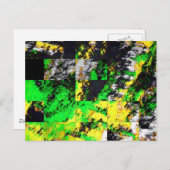 Verbluffend groen geel Abstract fijn kunstwerk Briefkaart (Voorkant / Achterkant)