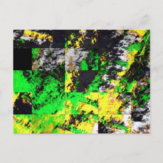 Verbluffend groen geel Abstract fijn kunstwerk Briefkaart (Voorkant)