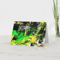 Verbluffend groen geel Abstract fijn kunstwerk