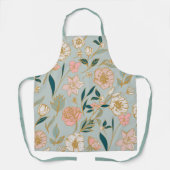 Verbluffend groen roze ventilatorpatroon schort (Voorkant)