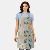 Verbluffend groen roze ventilatorpatroon schort (Gedragen)