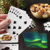 Verbluffend groene aurora pokerkaarten (Insitu)
