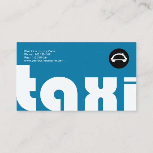 Verbluffend grote taxibrieven Taxi Service Visitekaartje (Achterkant)