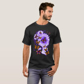 Verbluffend haar voor violette meisjes Butterfly n T-shirt (Voorkant volledig)