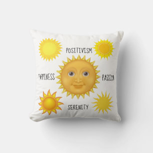 Verbluffend Happy glimlachend Sun Face Bright Yell Kussen