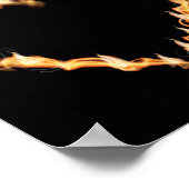 Verbluffend hart van de zwarte liefdesvideokaart poster (Hoek)