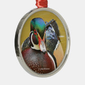 Verbluffend hout in de Pond Metalen Ornament (Rechts)