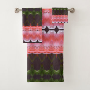 Verbluffend in Plum en Coral Bad Handdoek