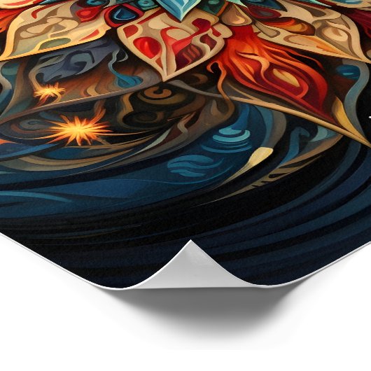 verbluffend Kerst Kaleidescope poster (Hoek)