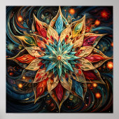 verbluffend Kerst Kaleidescope poster (Voorkant)