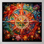 verbluffend Kerst Kaleidescope poster (Voorkant)