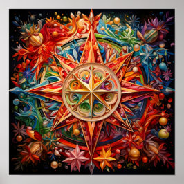 verbluffend Kerst Kaleidescope poster