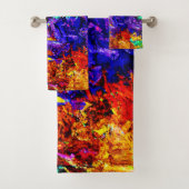 Verbluffend kleurrijk Abstract patroon Bad Handdoek (Insitu)