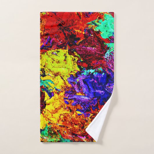 Verbluffend kleurrijk Abstract patroon Bad Handdoek (Handdoek)