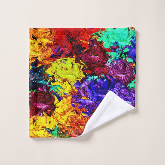 Verbluffend kleurrijk Abstract patroon Bad Handdoek (Wasdoekje)