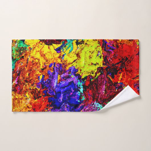 Verbluffend kleurrijk Abstract patroon Bad Handdoek (Handdoek)