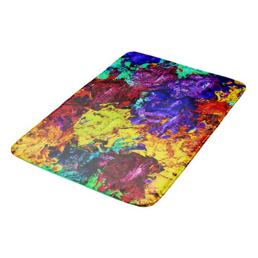 Verbluffend kleurrijk Abstract patroon Badmat (Gekanteld)