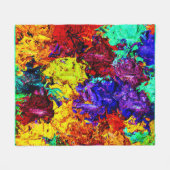 Verbluffend kleurrijk Abstract patroon Fleece Deken (Voorkant (Horizontaal))