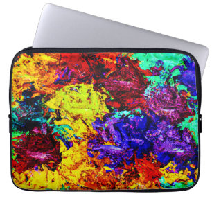 Verbluffend kleurrijk Abstract patroon Laptop Sleeve