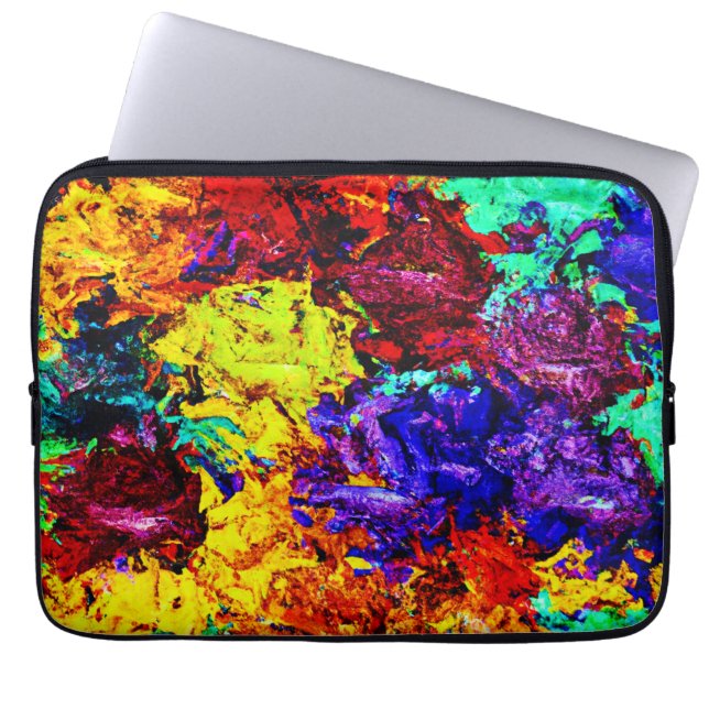 Verbluffend kleurrijk Abstract patroon Laptop Sleeve (Voorkant)