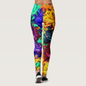 Verbluffend kleurrijk Abstract patroon Leggings (Achterkant)