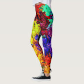 Verbluffend kleurrijk Abstract patroon Leggings (Links)