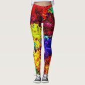 Verbluffend kleurrijk Abstract patroon Leggings (Voorkant)