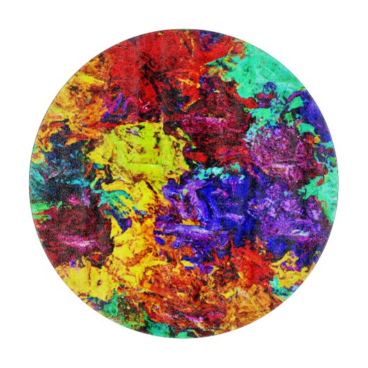 Verbluffend kleurrijk Abstract patroon Snijplank (Voorkant)