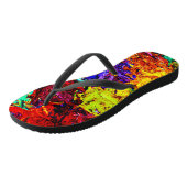 Verbluffend kleurrijk Abstract patroon Teenslippers (Schuin)