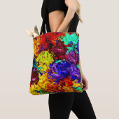 Verbluffend kleurrijk Abstract patroon Tote Bag (Dichtbij)