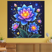 Verbluffend Kosmische Bloemendromen Ontwerp Canvas Afdruk (Insitu (Woonkamer))