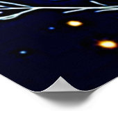 Verbluffend Kosmische Bloemendromen Ontwerp Poster (Hoek)