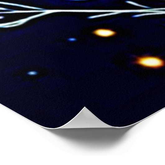 Verbluffend Kosmische Bloemendromen Ontwerp Poster (Hoek)