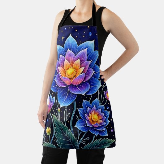 Verbluffend Kosmische Bloemendromen Ontwerp Schort (Insitu)