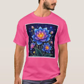 Verbluffend Kosmische Bloemendromen Ontwerp T-shirt (Voorkant)