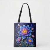 Verbluffend Kosmische Bloemendromen Ontwerp Tote Bag (Voorkant)
