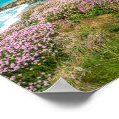 Verbluffend kustgebied Newquay strand Cornwall Ver Poster (Hoek)