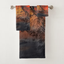 Verbluffend landschap in de rode hemel