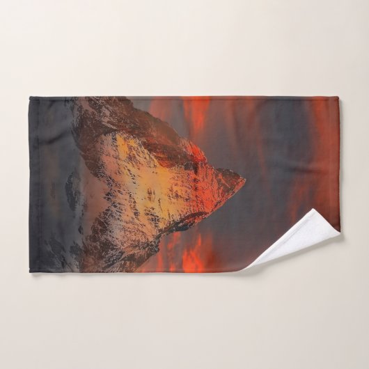 Verbluffend landschap in de rode hemel bad handdoek (Handdoek)