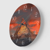 Verbluffend landschap in de rode hemel grote klok (Hoek)