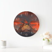 Verbluffend landschap in de rode hemel grote klok (Huis)