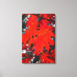 Verbluffend leder van rode mantel canvas afdruk