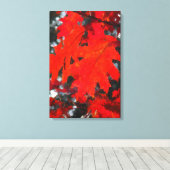 Verbluffend leder van rode mantel canvas afdruk (Insitu (Houten vloer))