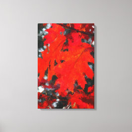 Verbluffend leder van rode mantel canvas afdruk