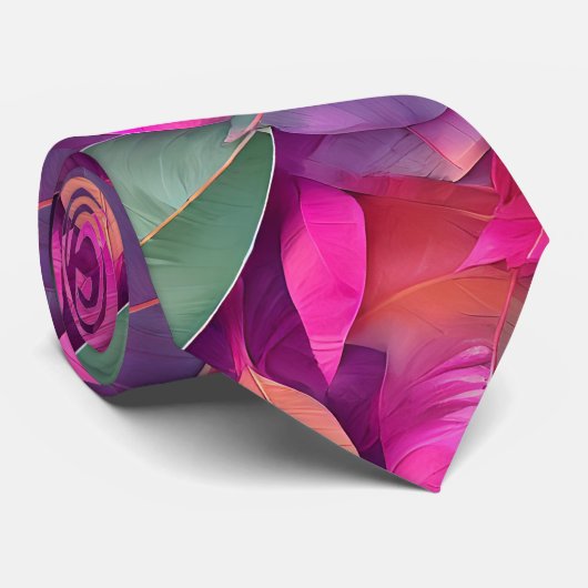 Verbluffend lederen patroon stropdas (Opgerold)