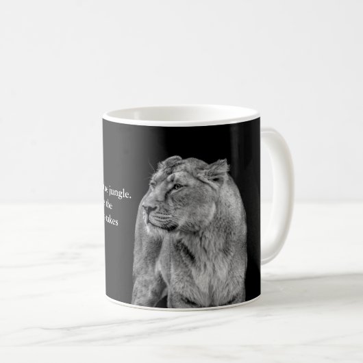Verbluffend leeuwen met Inspirerend koffie-Mok Koffiemok (Voorkant rechts)