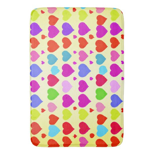 Verbluffend levendig liefdespatroon badmat (Voorkant Verticaal)