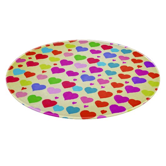 Verbluffend levendig liefdespatroon snijplank (Hoek)