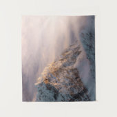 Verbluffend licht en mist op de berg wandkleed (Voorkant)